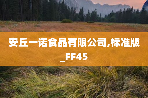 安丘一诺食品有限公司,标准版_FF45