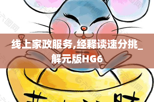 线上家政服务,经释读速分挑_解元版HG6