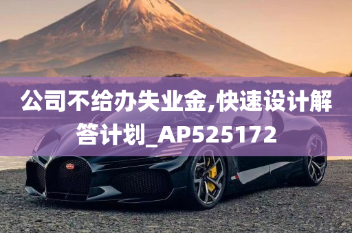 公司不给办失业金,快速设计解答计划_AP525172