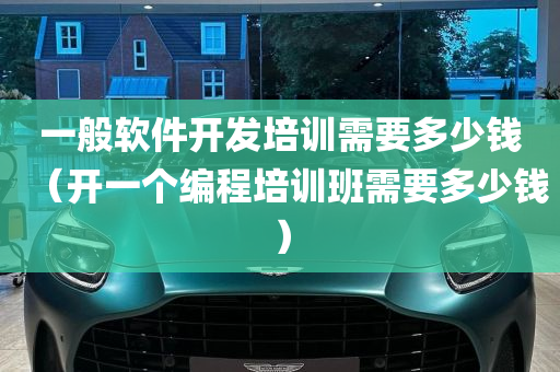 一般软件开发培训需要多少钱（开一个编程培训班需要多少钱）