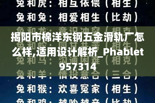 揭阳市棉洋东钢五金滑轨厂怎么样,适用设计解析_Phablet957314