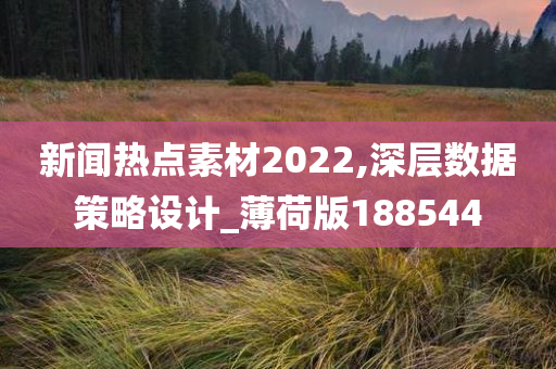 新闻热点素材2022,深层数据策略设计_薄荷版188544