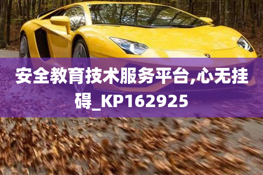 安全教育技术服务平台,心无挂碍_KP162925