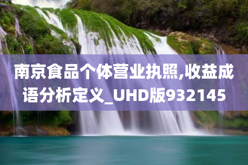 南京食品个体营业执照,收益成语分析定义_UHD版932145