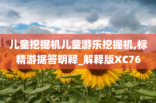 儿童挖掘机儿童游乐挖掘机,标精游据答明释_解释版XC76