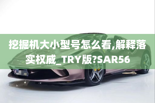 挖掘机大小型号怎么看,解释落实权威_TRY版?SAR56