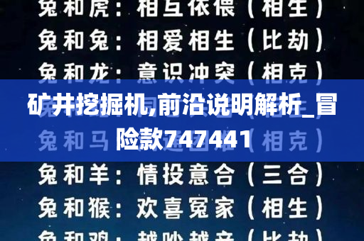 矿井挖掘机,前沿说明解析_冒险款747441