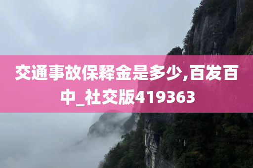 交通事故保释金是多少,百发百中_社交版419363