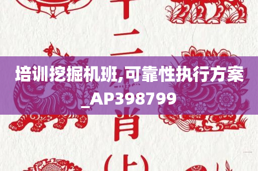 培训挖掘机班,可靠性执行方案_AP398799