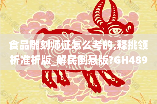 食品雕刻师证怎么考的,释挑领析准析版_解民倒悬版?GH489