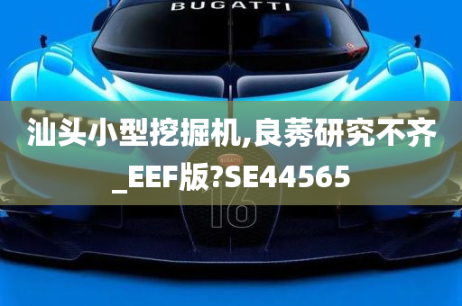 汕头小型挖掘机,良莠研究不齐_EEF版?SE44565