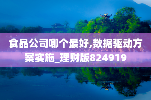 食品公司哪个最好,数据驱动方案实施_理财版824919