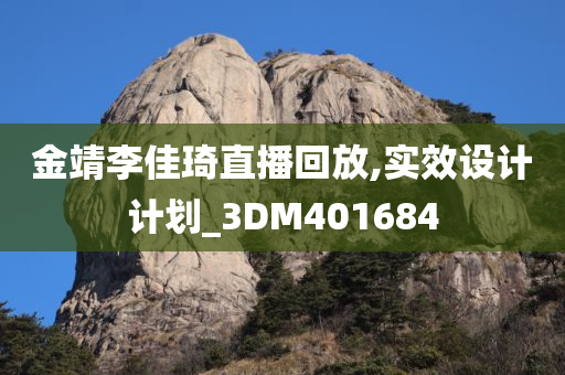 金靖李佳琦直播回放,实效设计计划_3DM401684