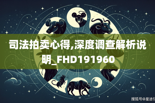 司法拍卖心得,深度调查解析说明_FHD191960