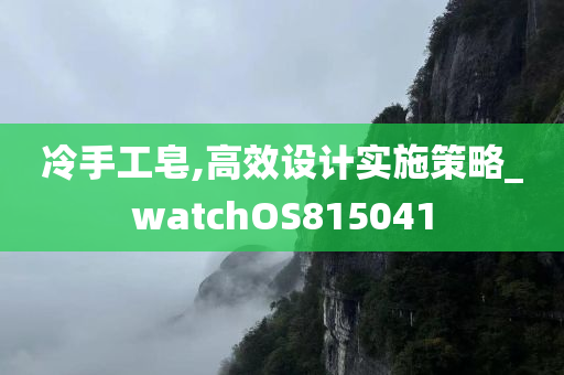 冷手工皂,高效设计实施策略_watchOS815041