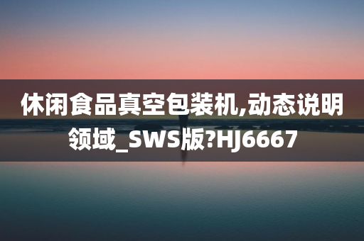 休闲食品真空包装机,动态说明领域_SWS版?HJ6667