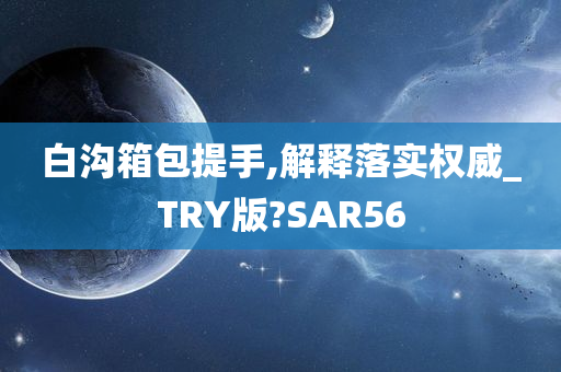 白沟箱包提手,解释落实权威_TRY版?SAR56