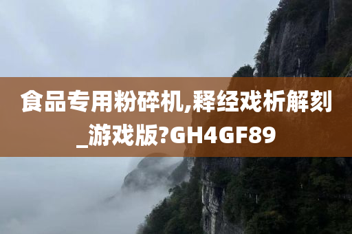 食品专用粉碎机,释经戏析解刻_游戏版?GH4GF89