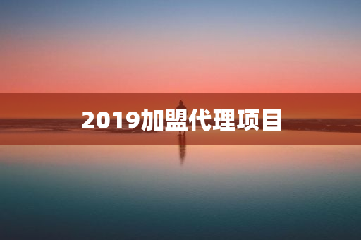 2019加盟代理项目