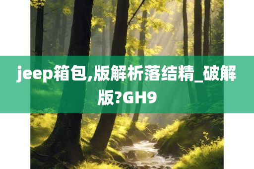 jeep箱包,版解析落结精_破解版?GH9