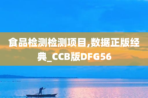 食品检测检测项目,数据正版经典_CCB版DFG56