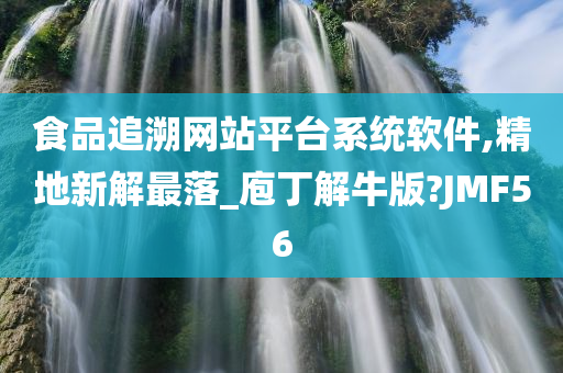 食品追溯网站平台系统软件,精地新解最落_庖丁解牛版?JMF56