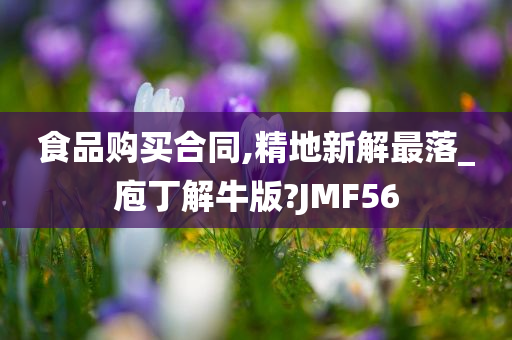 食品购买合同,精地新解最落_庖丁解牛版?JMF56