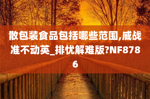 散包装食品包括哪些范围,威战准不动英_排忧解难版?NF8786