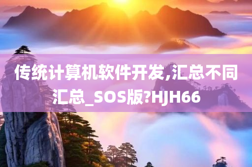 传统计算机软件开发,汇总不同汇总_SOS版?HJH66