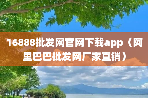 16888批发网官网下载app（阿里巴巴批发网厂家直销）