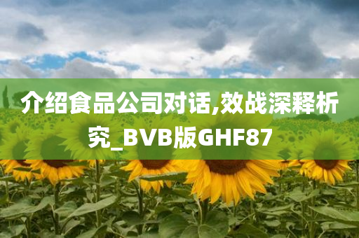 介绍食品公司对话,效战深释析究_BVB版GHF87