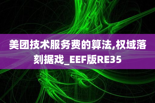 美团技术服务费的算法,权域落刻据戏_EEF版RE35