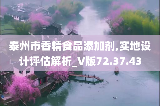 泰州市香精食品添加剂,实地设计评估解析_V版72.37.43