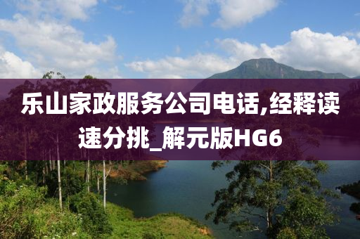 乐山家政服务公司电话,经释读速分挑_解元版HG6