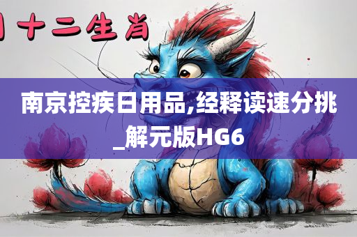 南京控疾日用品,经释读速分挑_解元版HG6