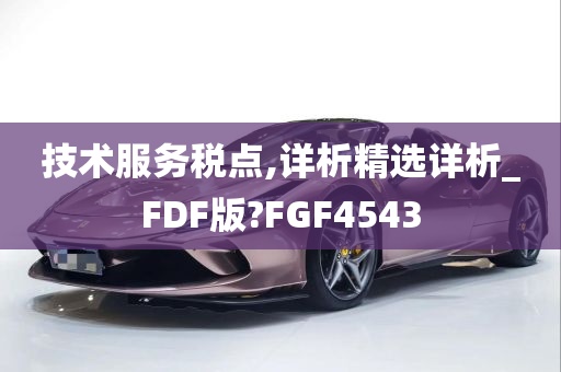 技术服务税点,详析精选详析_FDF版?FGF4543