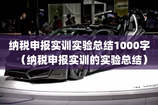 纳税申报实训实验总结1000字（纳税申报实训的实验总结）