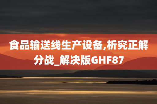 食品输送线生产设备,析究正解分战_解决版GHF87