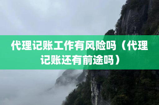 代理记账工作有风险吗（代理记账还有前途吗）