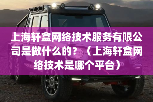 上海轩盒网络技术服务有限公司是做什么的？（上海轩盒网络技术是哪个平台）