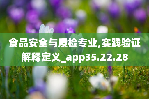 食品安全与质检专业,实践验证解释定义_app35.22.28