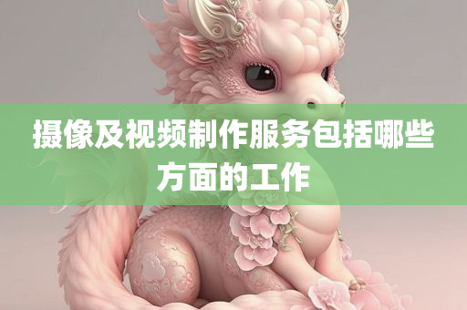 摄像及视频制作服务包括哪些方面的工作