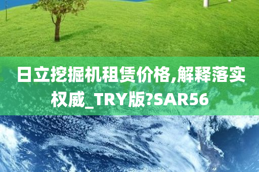 日立挖掘机租赁价格,解释落实权威_TRY版?SAR56