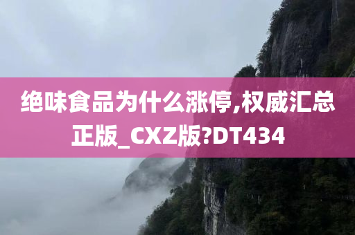 绝味食品为什么涨停,权威汇总正版_CXZ版?DT434