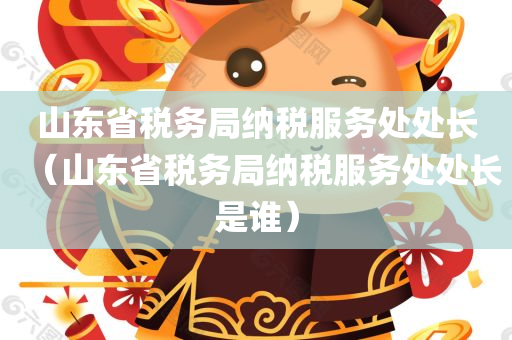 山东省税务局纳税服务处处长（山东省税务局纳税服务处处长是谁）