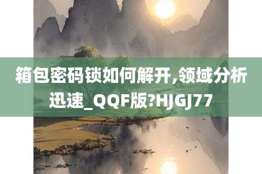 箱包密码锁如何解开,领域分析迅速_QQF版?HJGJ77