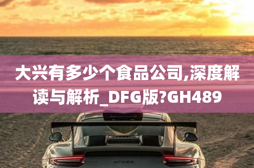 大兴有多少个食品公司,深度解读与解析_DFG版?GH489