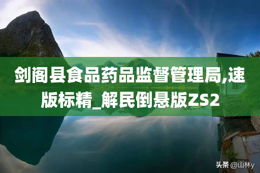 剑阁县食品药品监督管理局,速版标精_解民倒悬版ZS2