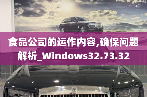 食品公司的运作内容,确保问题解析_Windows32.73.32