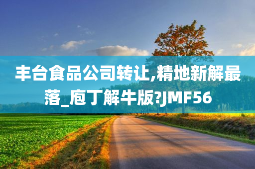 丰台食品公司转让,精地新解最落_庖丁解牛版?JMF56